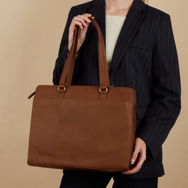 The Chesterfield Brand Fidenza Cognac Leather Laptop Bag C38.020631