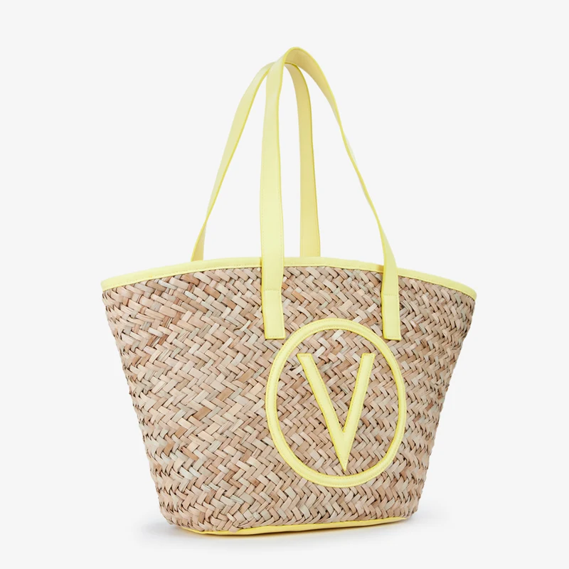 Valentino Bags Samuela Beige & Yellow Shopper VBG90O01NATUR/GIALLO