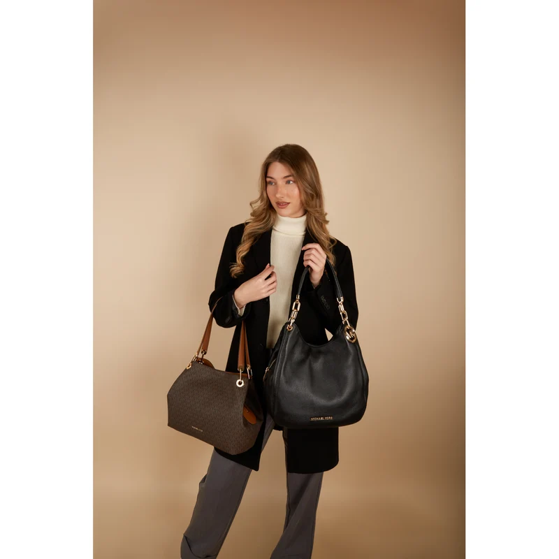 Michael Kors Lillie Black Leather Shoulder Bag 30T9G0LE3L-001