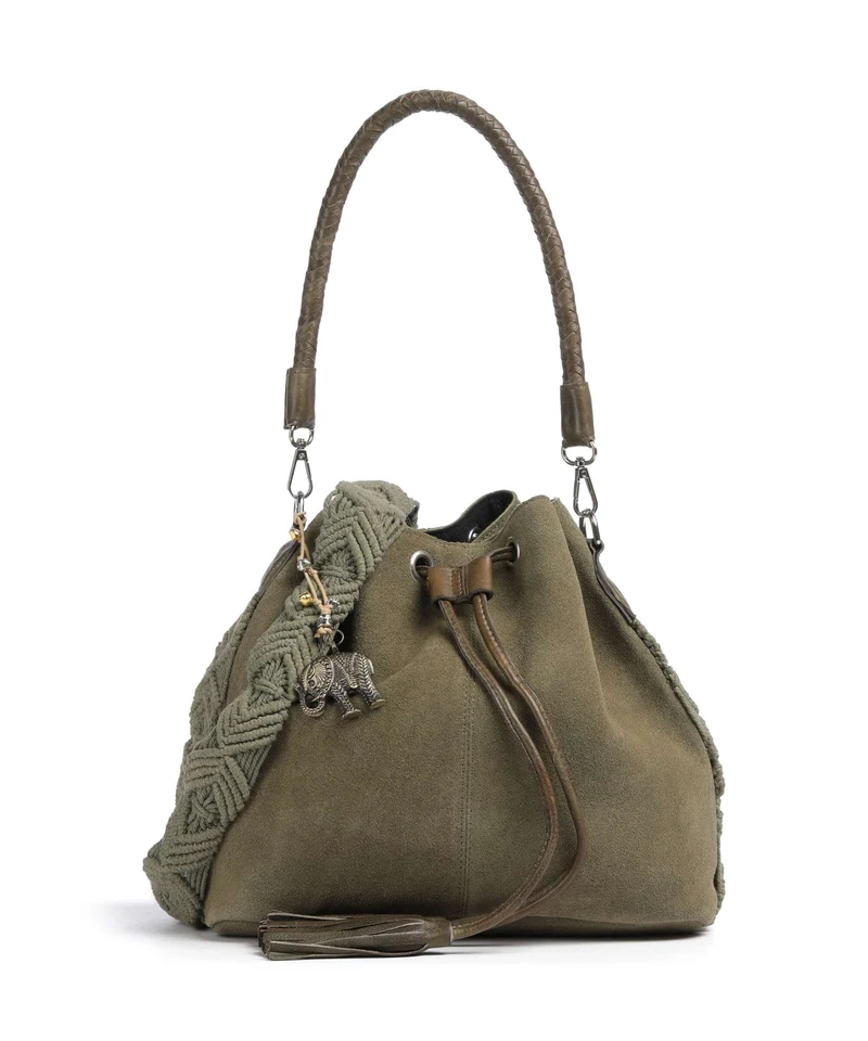 Anokhi Bucket bolso de mano olive