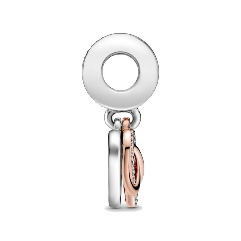 Pandora Moments 925 Sterling Silver Infinity Heart Charm with 14 Carat RoseGold Plating 788878C01