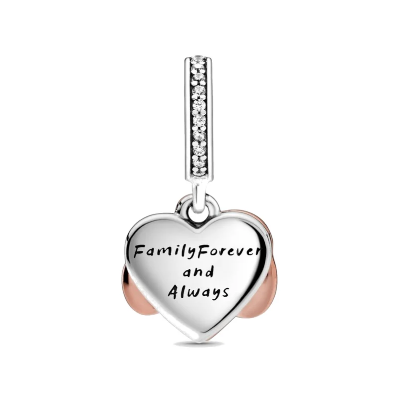 Pandora Moments 925 Sterling Silver Infinity Heart Charm with 14 Carat RoseGold Plating 788878C01