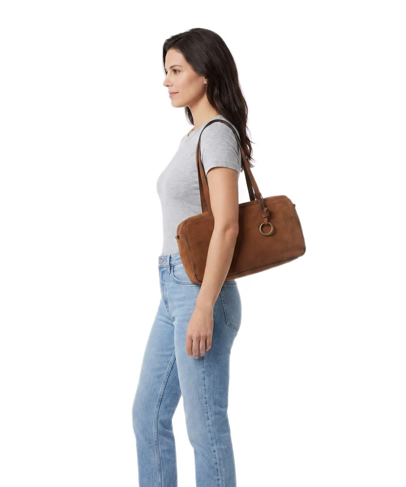 Liebeskind Clarice II Hydro Suede M Bolso de hombro brown