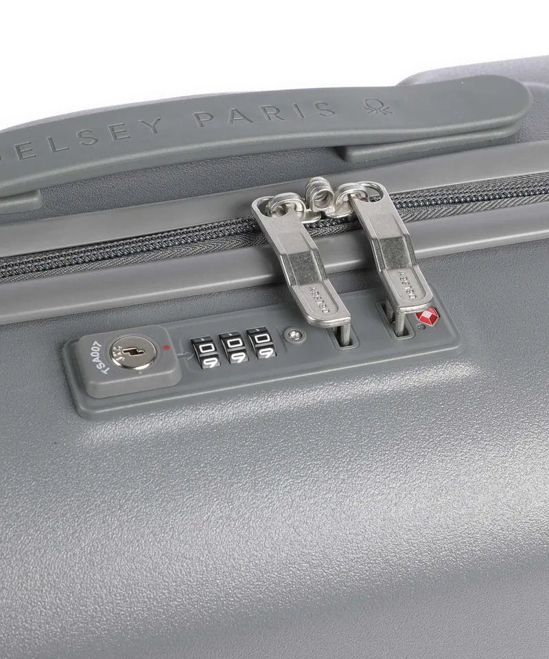 Delsey Paris x United Colors of Benetton UCB Hardside Maleta con 4 ruedas steel grey
