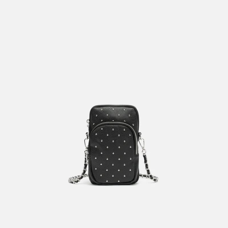 Tachita bolso bandolera mini para móvil con detalles metalizados