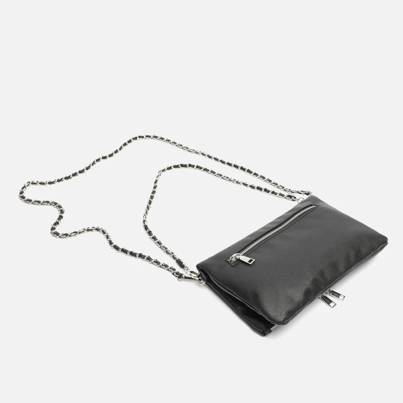 Tachita bolso bandolera con doble asa y detalles metalizados