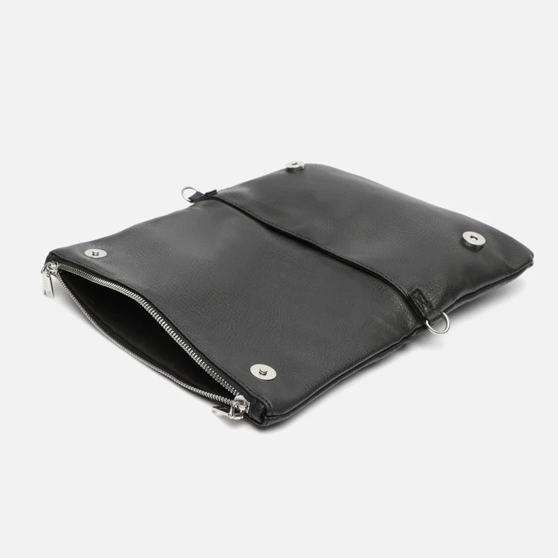 Tachita bolso bandolera con doble asa y detalles metalizados