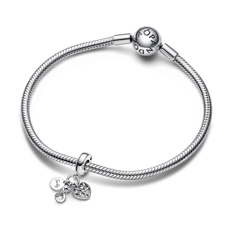 Pandora Moments 925 Sterling Silver Family Infinity Triple Hangende Bedel 792201C01