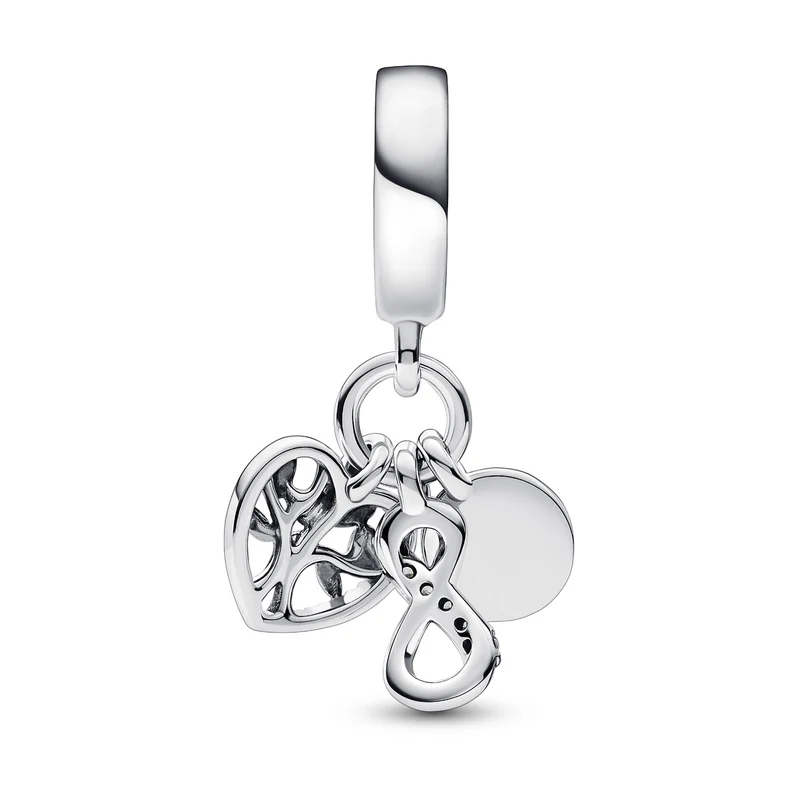 Pandora Moments 925 Sterling Silver Family Infinity Triple Hangende Bedel 792201C01