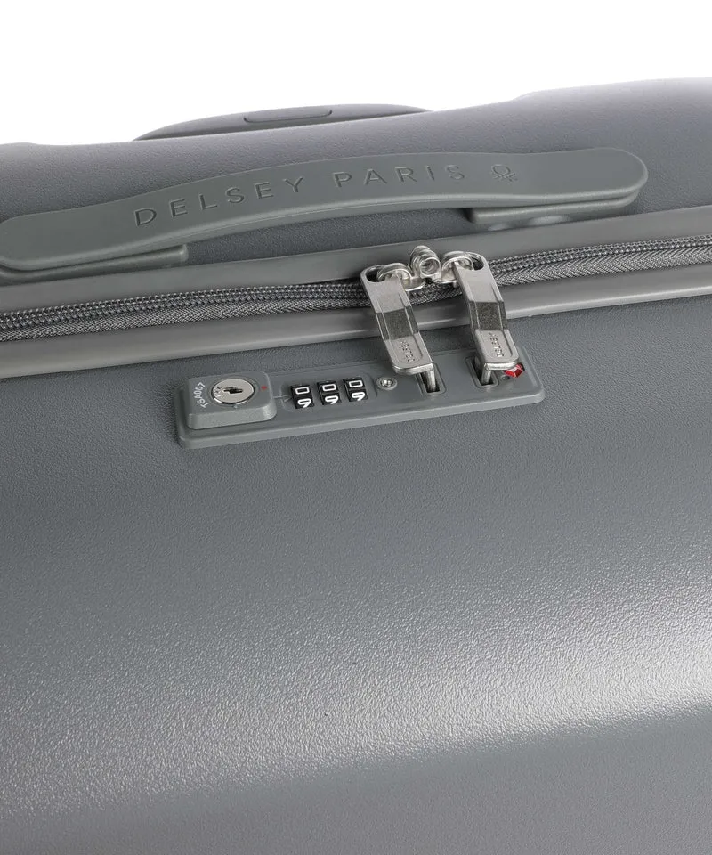 Delsey Paris x United Colors of Benetton UCB Hardside Maleta con 4 ruedas steel grey