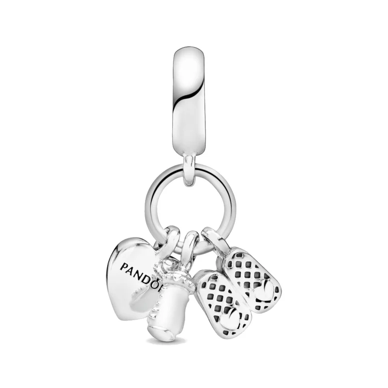 Pandora People 925 Sterling Silver Baby Bottle en Shoes Hangende Bedel 798106CZ