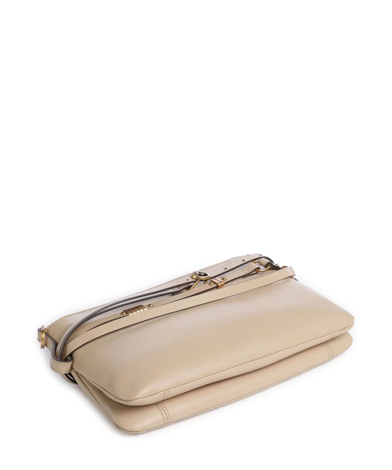 Pinko Belt Mini Bolso de hombro beige/grigio fumo/antique gold