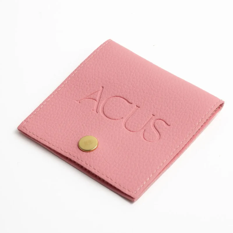 Bolsa De Polipiel Rosa Botón