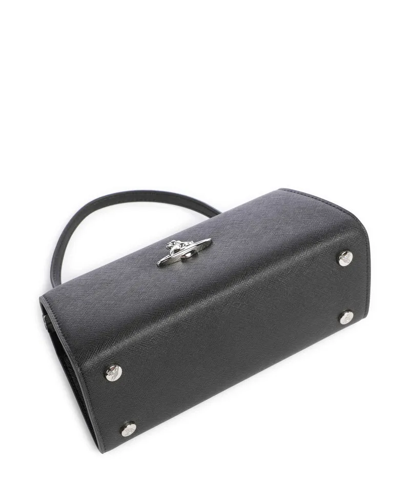 Vivienne Westwood Doll Frame Saffiano XL Bolso de mano black