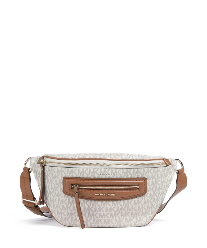 Michael Kors Jet Set Travel Medium Riñonera vanilla/acorn