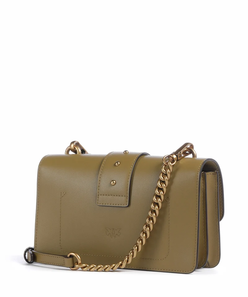 Pinko Love One Mini Bandolera verde canguro/antique gold