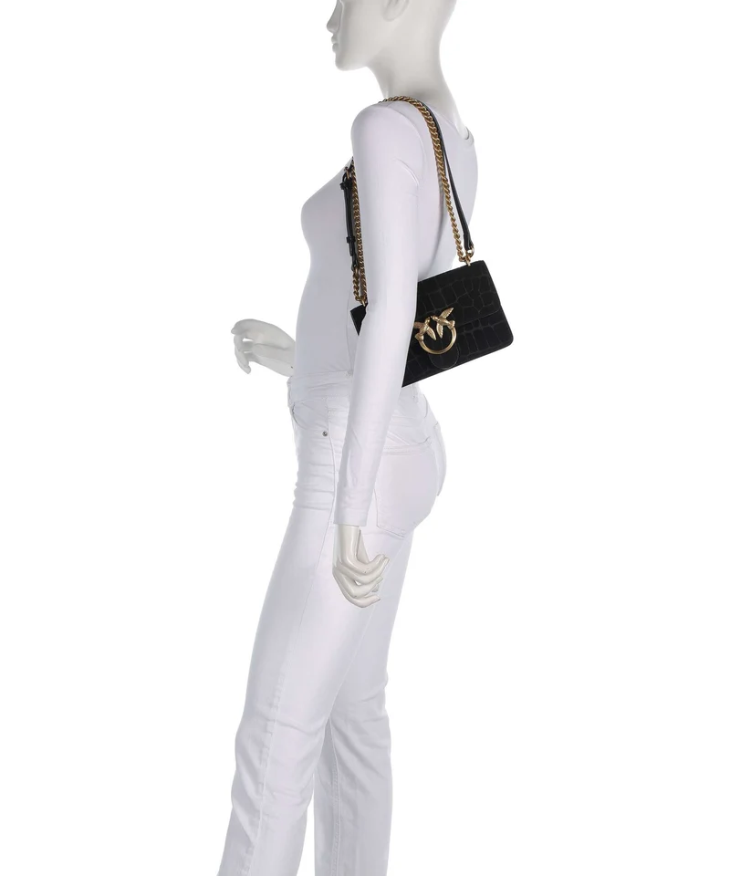 Pinko Love One Mini Bolso de hombro nero/antique gold