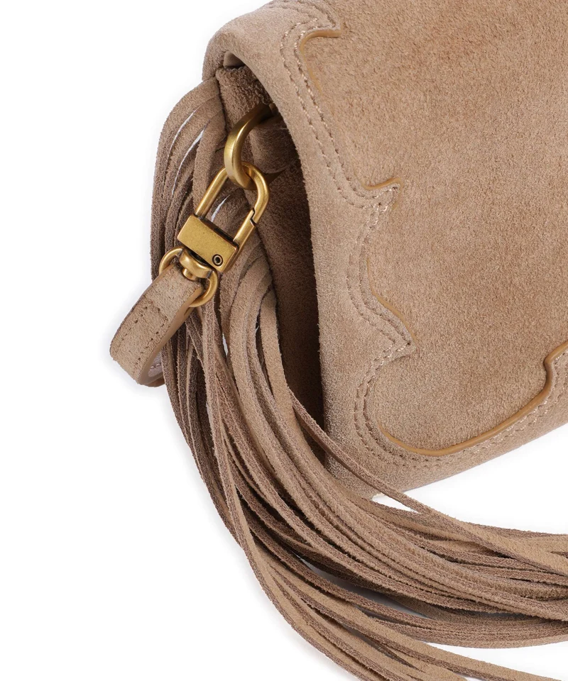 Pinko Love Click Soft Horizontal Mini Bandolera beige/scoiattolo/antique gold