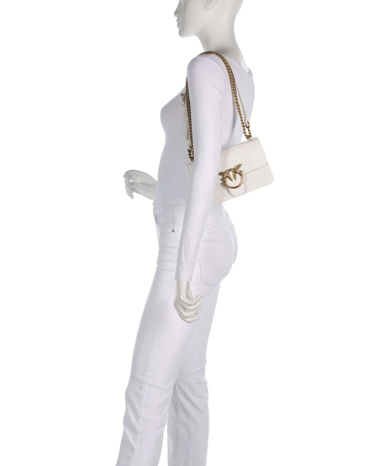 Pinko Love One Mini Bolso de hombro bianco nembo/antique gold