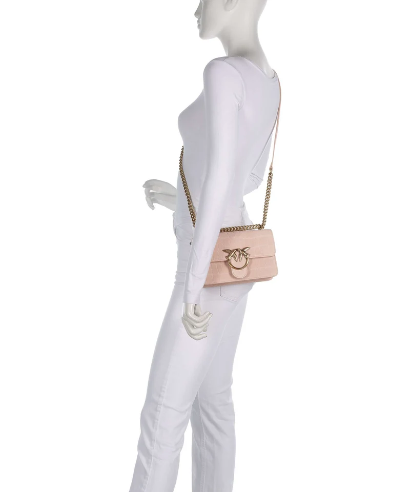 Pinko Love One Mini Bolso de hombro light pink/antique gold