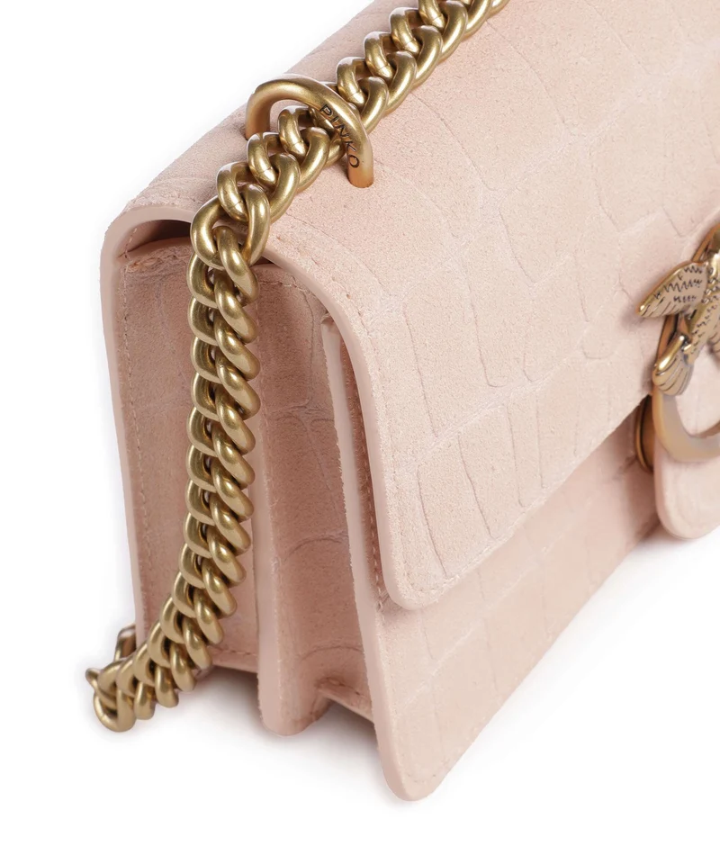 Pinko Love One Mini Bolso de hombro light pink/antique gold