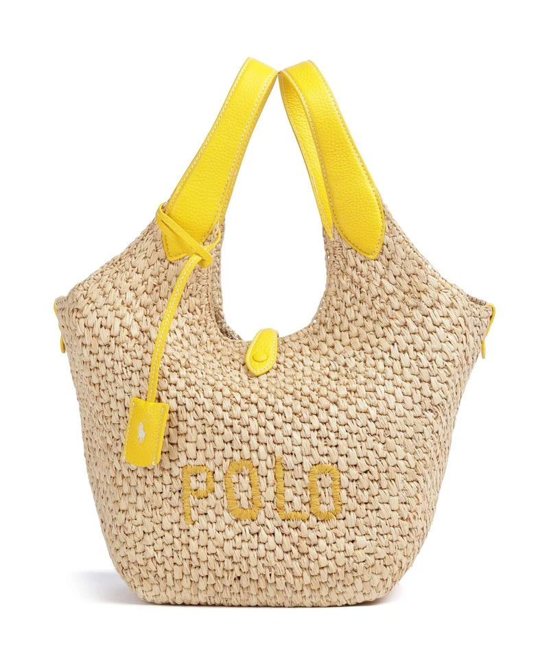 Polo Ralph Lauren Play Medium Bolso de mano natural/canary yellow