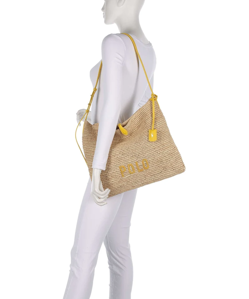 Polo Ralph Lauren Play Large Bolso de hobo natural/canary yellow