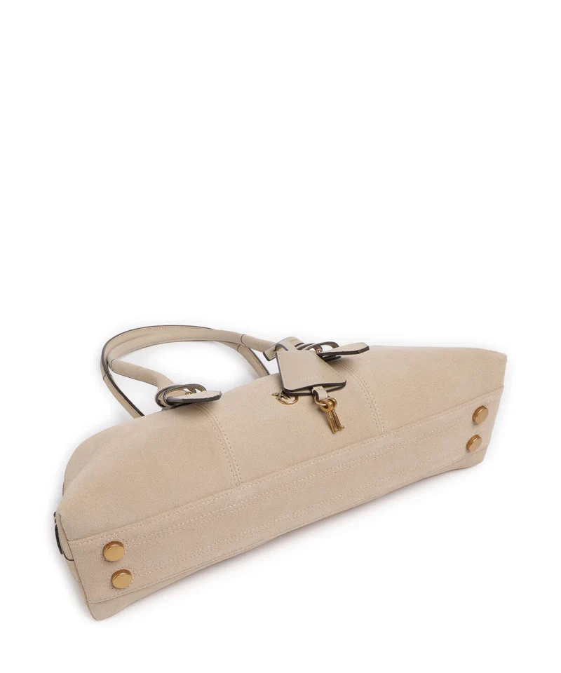 Pinko Bowling Horizontal Big Bolso de hombro beige/grigio fumo/antique gold