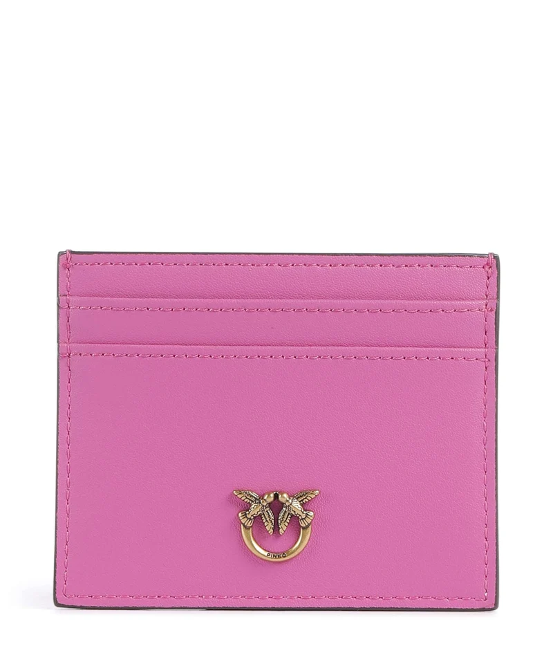 Pinko Tarjetero rosa flogo/antique gold