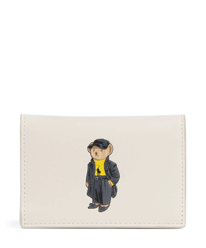 Polo Ralph Lauren Bear Holiday Tarjetero ivory