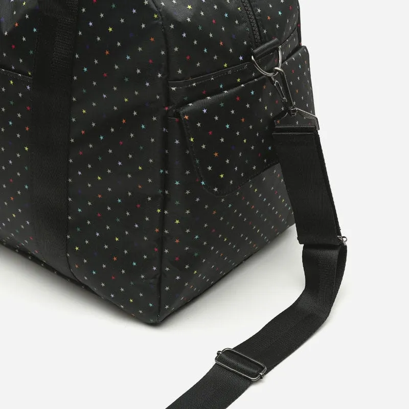 Estri bolsa fin de semana estampado de estrellitas con bandolera extraíble ED.