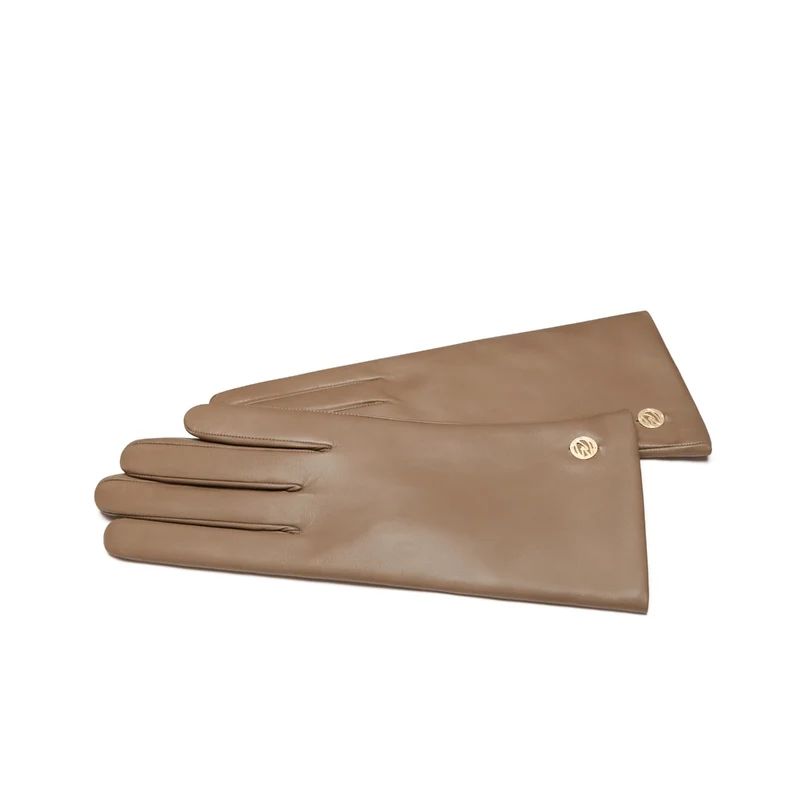 Isabel Bernard Honoré Eleanor Taupe goatskin Leren gloves IB67000-378-6.5