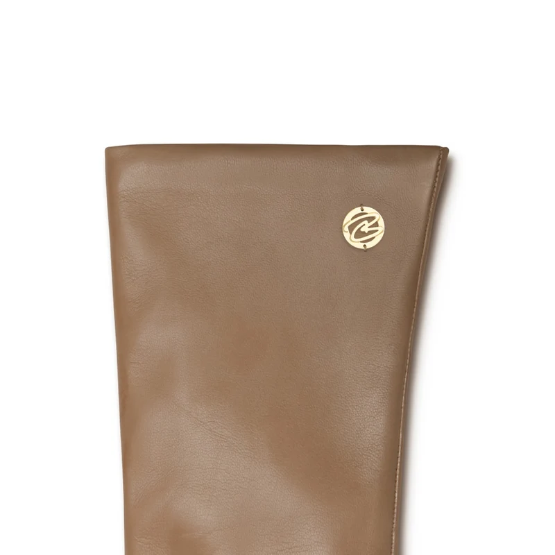 Isabel Bernard Honoré Eleanor Taupe goatskin Leren gloves IB67000-378-6.5