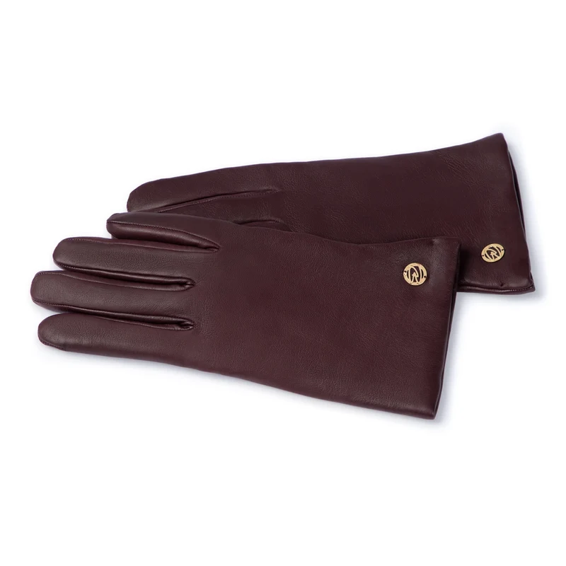 Isabel Bernard Isabel Bernard Honoré Eleanor donkerbruine leren handschoenen van geitenleer IB67000-331-8