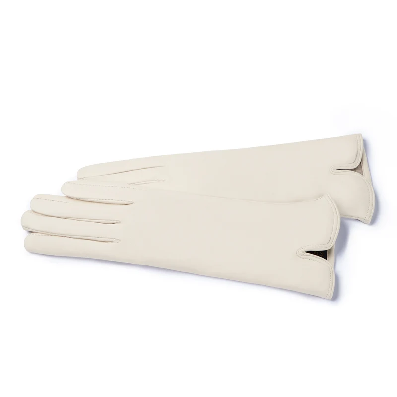 Isabel Bernard Isabel Bernard Honoré Sylvie crème leren handschoenen van geitenleer IB67004-372-7