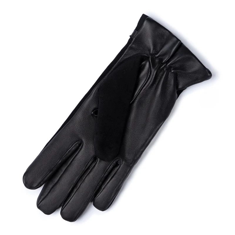 Isabel Bernard Isabel Bernard Honoré Marcelia zwarte suède leren handschoenen van geitenleer IB67001-101-7.5