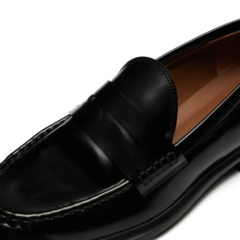 Isabel Bernard Vendôme Blandine Zwarte spazzolato Leren Loafers IB51015-601-37