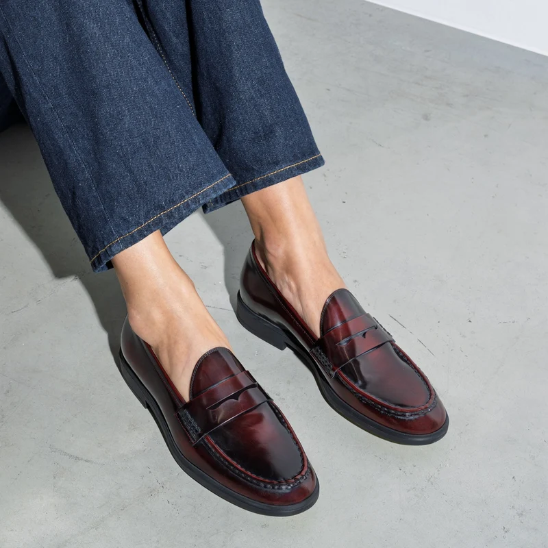 Isabel Bernard Vendôme Blandine Bordeaux Loafers van Kalfsleer IB51015-652-39