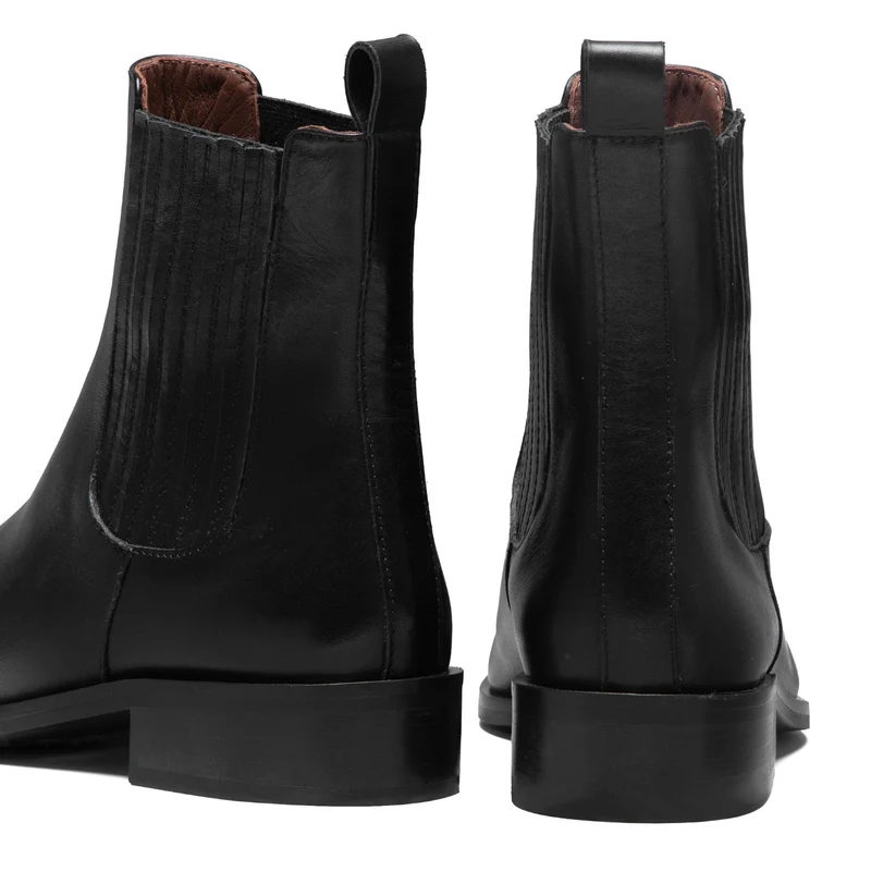 Isabel Bernard Vendôme Chey Zwarte Leren Chelsea Boots Van Kalfsleer IB53012-001-42