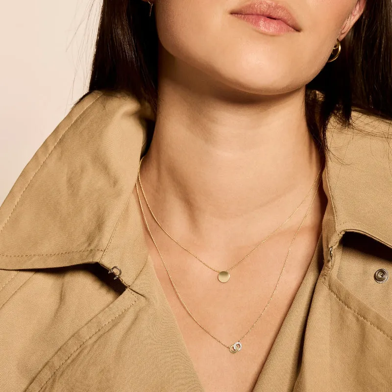 Blush 14 Carat Golden Necklace with Zirconia 3126YZI (Length: 42.00 cm)