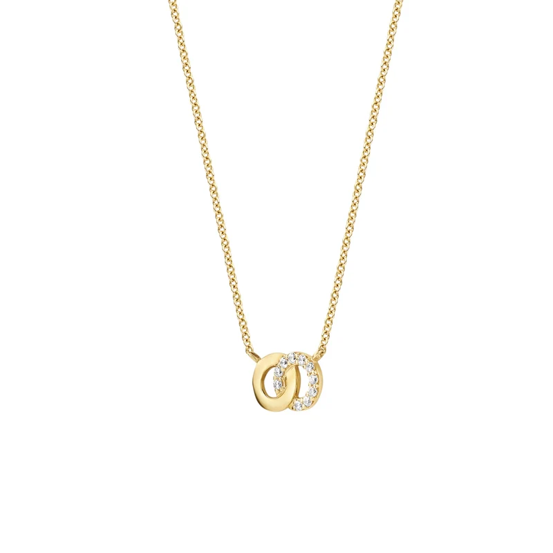 Blush 14 Carat Golden Necklace with Zirconia 3126YZI (Length: 42.00 cm)