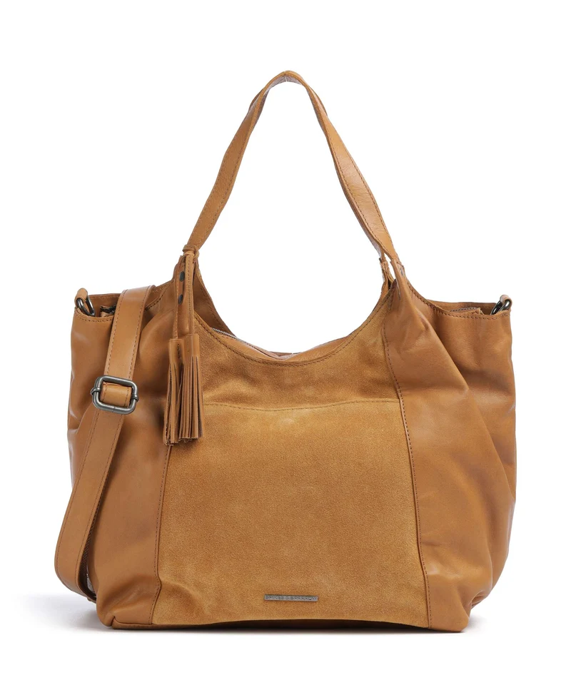 Spikes & Sparrow Suede Mix Ryana Bolsa shopping tan