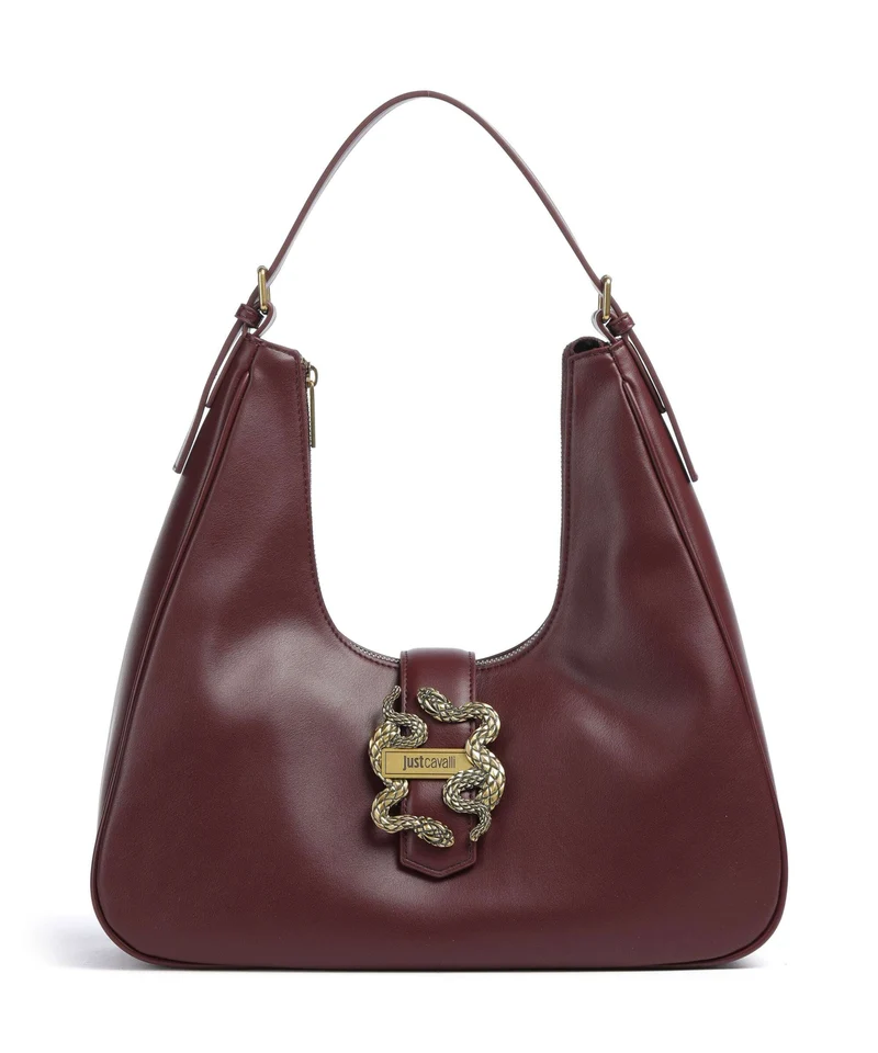 Just Cavalli Iconic Snakes Bolso de hobo cordovan