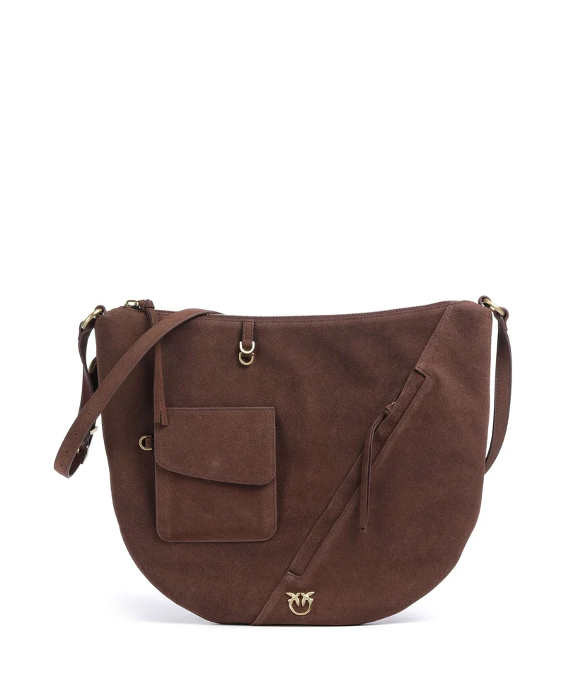 Pinko Luna Big Bolso de hobo castano intenso/matt gold