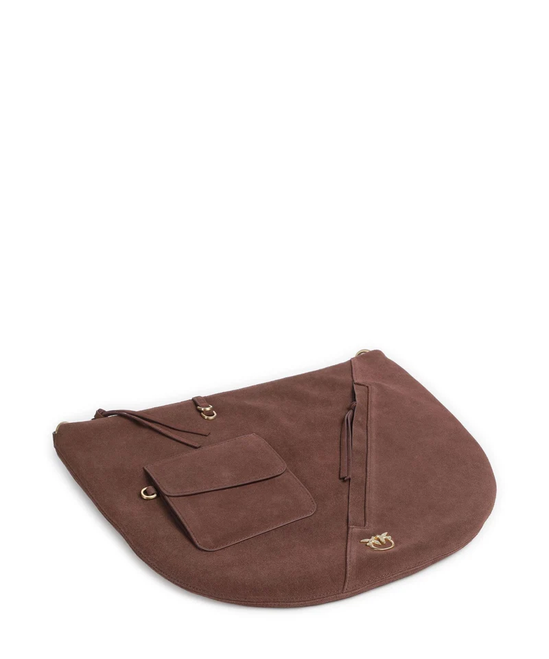 Pinko Luna Big Bolso de hobo castano intenso/matt gold
