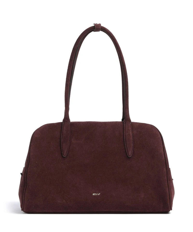Abro Suede Amara Bolso de hombro burgundy
