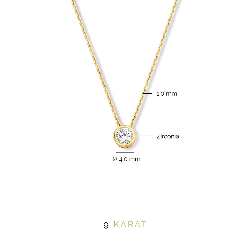 Beloro Jewels Monte Napoleone Lucilla 9 karaat ketting BO340010