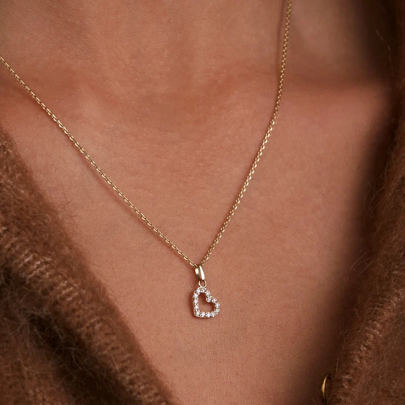 Beloro Jewels Monte Napoleone Valentina 9 karaat ketting met zirkonia BO340046