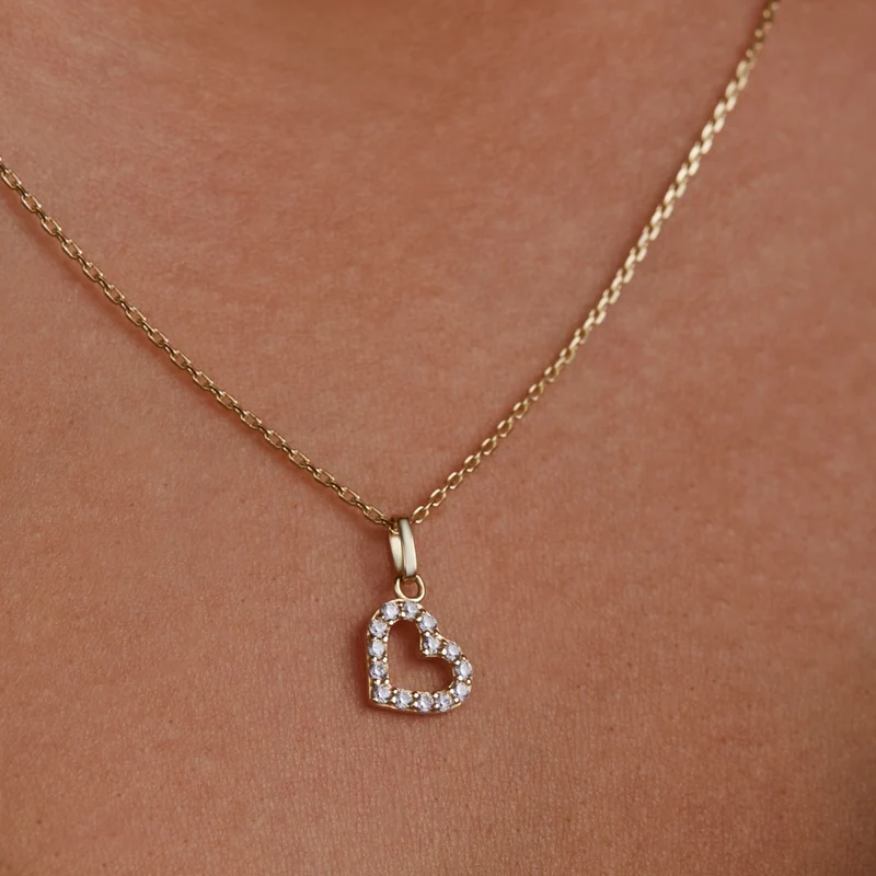 Beloro Jewels Monte Napoleone Valentina 9 karaat ketting met zirkonia BO340046