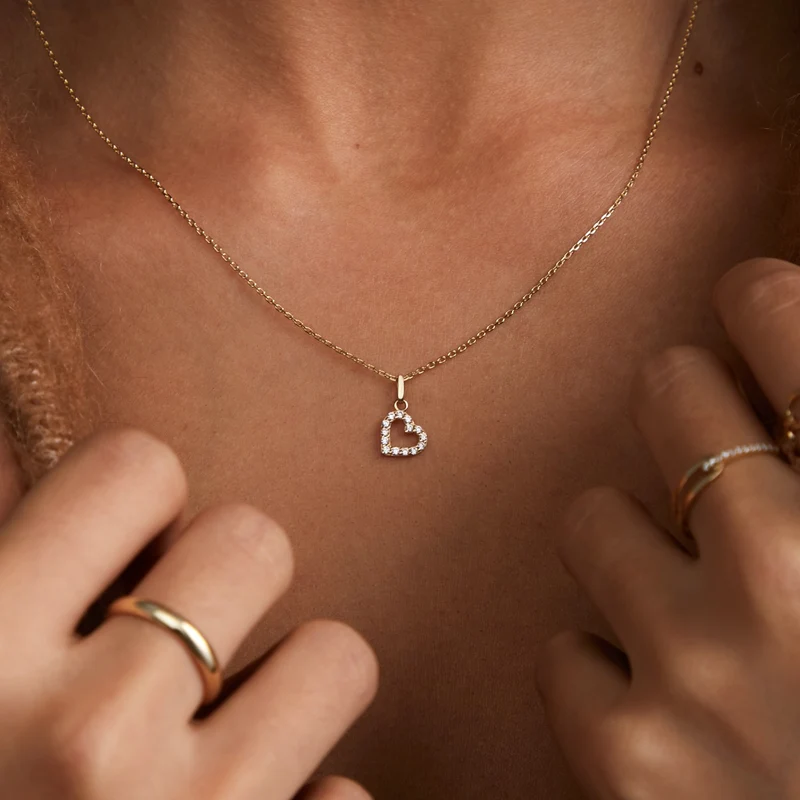 Beloro Jewels Monte Napoleone Valentina 9 karaat ketting met zirkonia BO340046